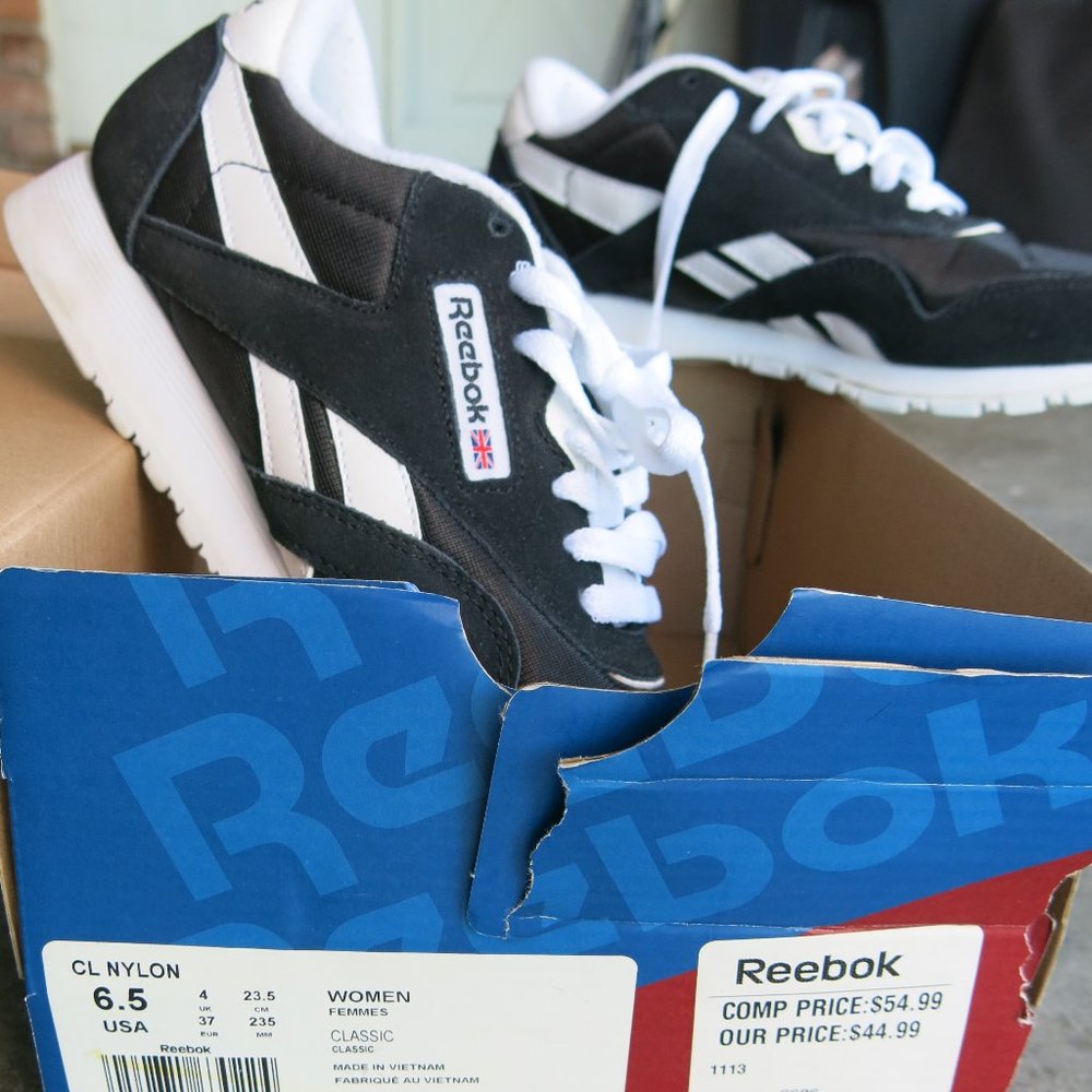 Reebok Classics Nylon black and white shoe
